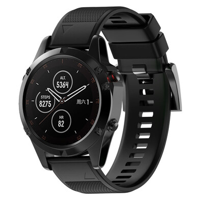 

〖Follure〗Replacement Silicagel Soft Band Quick Install Band For Garmin Fenix 5 Plus BK