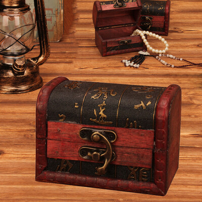 

〖Follure〗Jewelry Box Vintage Wood Handmade Box With Mini Metal Lock For Storing Jewelry Treasure Pearl