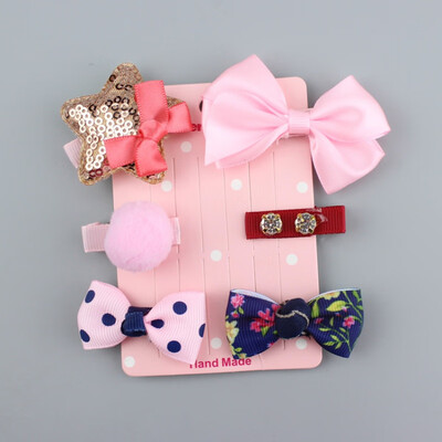 

Girls Hair Clips Cute Cartoon Bow Design Barrettes Children Princess Hair Accessories