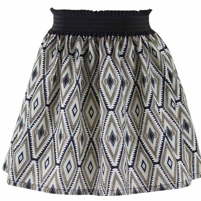 

Summer Chiffon Women Skirt Flower Printed Casual Skirts High Waist Beach Short Skirt Plus Size Women Clothing Korean Style