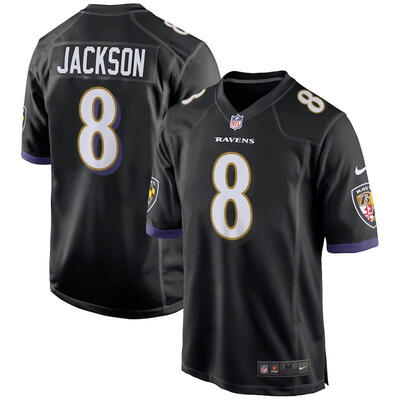 

Mens Football Jersey Baltimore Ravens Lamar Jackson Black 2018 Draft Pick Game Jersey