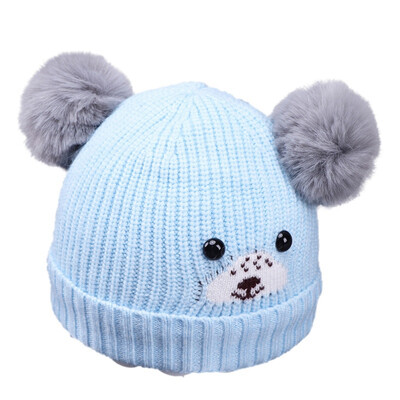 

Baby Warm Winter Wool Hat Children Hat Toddler Kids Knit Beanie Cap Fur Pom Pom Hat Baby Boys Girls Cap
