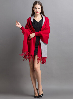 

Womens autumnwinter 2018 new dress double cape shawl loose mid-length cardigan jacket womens sweater