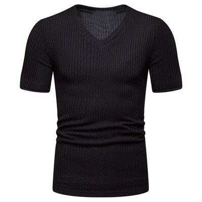 

Toponeto Mens Fashion Summer Solid T Shirt Leaf Short Sleeve Tops Casual Open Shirts
