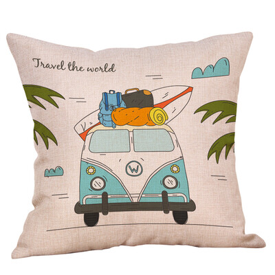 

Toponeto Cotton Linen Pillow Case Car Sofa Bed Waist Throw Cushion Cover Home Decoration