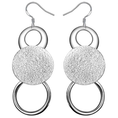 

1 Pair Double Sand O Shape Bridal Jewelry Accessories Fashion Earrings For Wedding Dangle Drop Earrings For Women