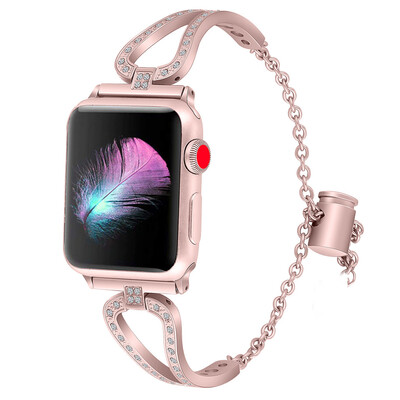 

〖Follure〗For Apple Watch 4321 4244mm Rhinestone Bracelet Stainless Steel Wristband