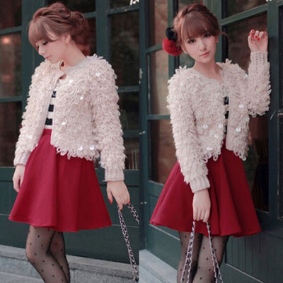 

New Candy Color Women Casual A-line Flared Mini Circle Short Skirt Pleated Skirt