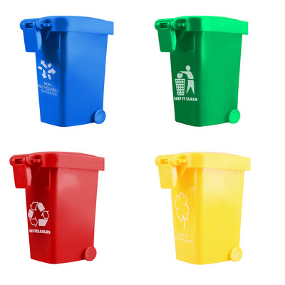 

〖Follure〗Color Trash Can Toy Garbage Trucks Trash Cans Mini Curbside Vehicle Garbage Bin