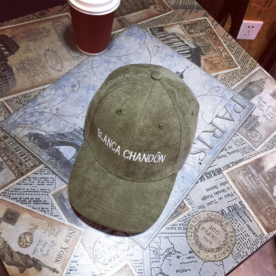 

South Korea corduroy letter baseball cap fallwinter mens&womens caps casual Joker student sun hat hip hop hat