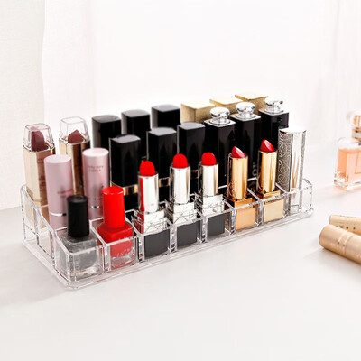 

Multi Lattices Transparent Lipstick Holder Clear Acrylic Display Stand Cosmetic Storage Box Makeup Organizer Storage Case