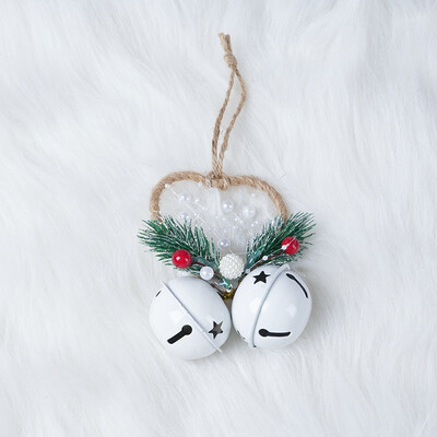 

Christmas Tree Bell Pendant New Year Cute Ornaments Christmas Bells Wrought Iron Painted Bells Hanging