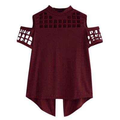 

Cute Solid Women T-shirts Breaking Wind Strapless T-shirt O-neck Summer Casual OFF the Shoulder T-shirts Top