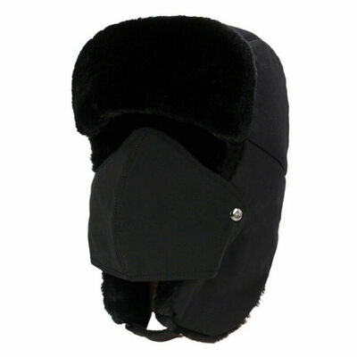 

Mens Winter Hat Trapper Aviator Russian Trooper Earflap Warm Snow Ski Mask Cap
