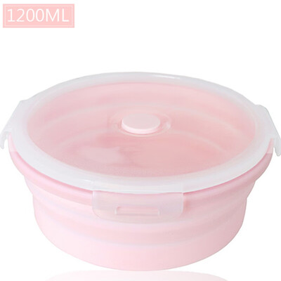 

3505008001200ml Sealed Lunch Box Round Salad Bento Box Outdoor Portable Container Box for Workers Student