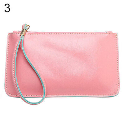 

Womens Candy Color Purse ID Card Phone Holder Coin Bag Clutch Handbag Wallet