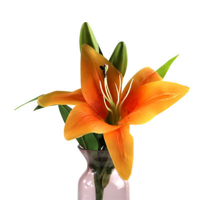 

Simulation Lily for Lady Gift Artificial Large Lily Romantic Flower Lily Branch for Home Shop Decor Fake Flower Bouquet Supply