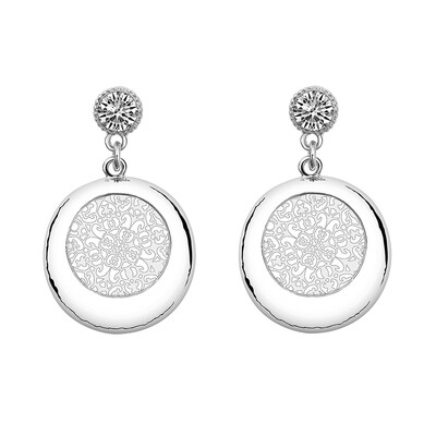 

Women Girls Geometric Alloy Earrings Girls Round Eardrop Hollow-Out Ear Studs Decoration Rings