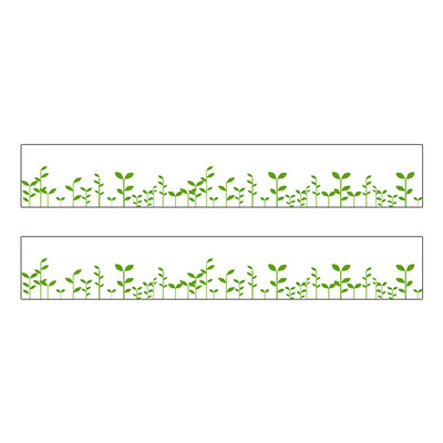 

2 Sheets Green Plant Stair Wall Sticker Living Room TV Background Waist Line Wallpaper PVC Removable Tattoo Decals