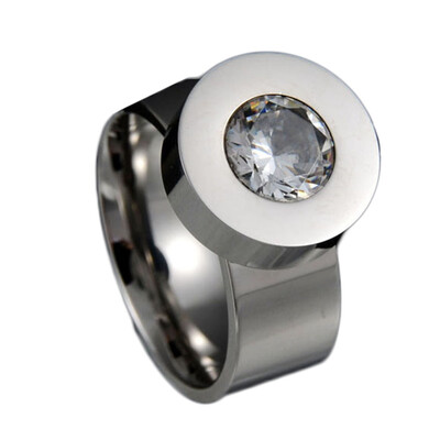 

Gold Plated Stainless Steel Change 4 Colors Zircon Crystal Ring for Women