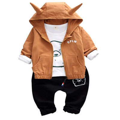 

Autumn Baby Boy Set Cotton Long Sleeve Cartoon Print Sweatshirt Shirts Trousers Suit Outfits Toddler Casual Set