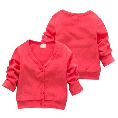 

0-3Y Baby Kid Clothing V-neck Cardigan Thick Cotton Jacket Coat