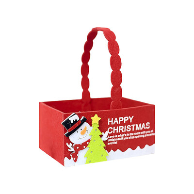 

Toponeto Christmas Fabric Candy Storage Box Creative Flannel Storage Box Mini Gift Box
