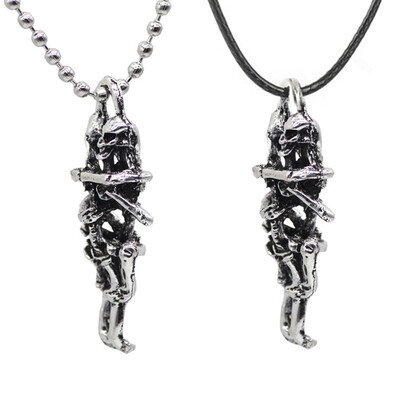 

Women Embrace of Lovers Skeletons Skull Pendant Necklace Female Birthday Party Gift Sweater Chain Jewelry