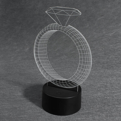 

〖Follure〗Novelty Diamond Ring Creative 3D Led Night Light RGB Mood Colorful Romantic Gift