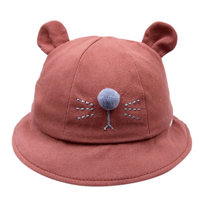 

Fashion Baby Hats Bucket Hat Boys Cap Cute Ears Hats for Girls Children Sun Autumn Cap Kids Cartoon Beach Panama Caps
