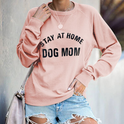 

Tailored Womens Crewneck Sweatshirt Long Sleeve Letter Print Terry Casual Cute Pullover