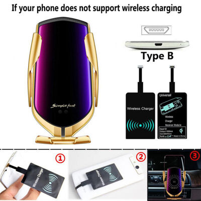 

R1 Automatic Clamping 10W Wireless Charger Car Holder Smart Infrared Sensor Qi GPS Air Vent Mount Mobile Phone Bracket Stand