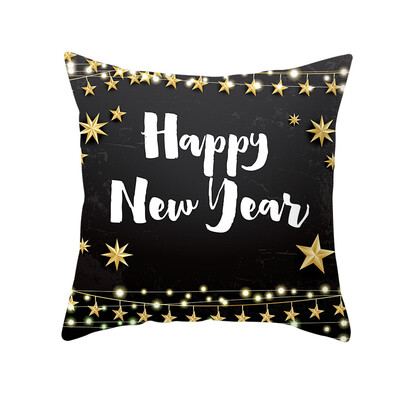 

Merry Christmas Happy New Year Pillowcase Decoration Pillow Cover for Home Decoration Cushion Xmas Gift 4545cm