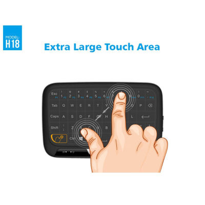 

H18 Full Touch Control Wireless Keyboard Rechargeable Touchpad Air Mouse Keyboard Combo