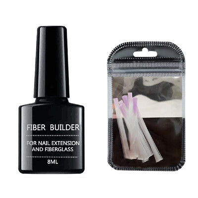 

Nail Extension Fiberglass Kit 10 Pcs Fiberglass Nail Form 8ml Fiber Repair Nails Gel
