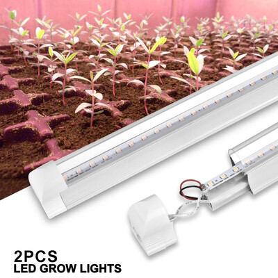 

2pcs LED Grow Light Strips for Plants High Output Integrated Fixture Grow Lights for Greenhouse Plant 60CM
