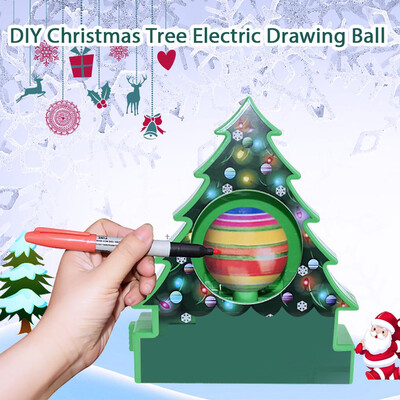 

Siaonvr Electric Drawing Ball Christmas Tree DIY Toy Gift Painting Game for Children