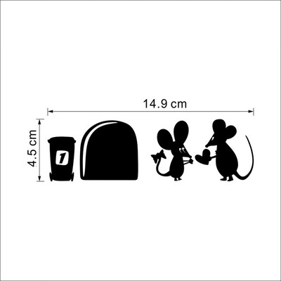 

Wall Sticker DIY Rats Mouse Horror Wall Sticker Decal Home Decor Floor Bedroom Decor Kitchen Kids