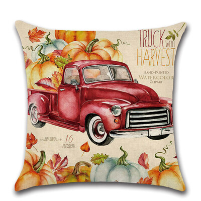 

1Pcs Thanksgiving Halloween Pumpkin Theme Pillow Case Cushion Cover Home Decor