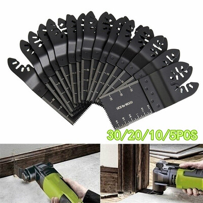 

3020105PCS 34mm Carbon Steel Coarse Cutter Saw Blades Bi-metal Straight Wood Mix Oscillating Multitool Power Tool Kit