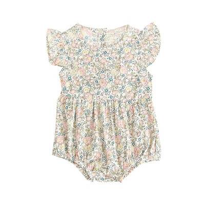 

Summer Newborn Baby Girls Flare Sleeve Floral Pattern Cute Bodysuit One-Piece Beachwear 6M-3T