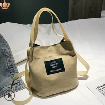 

Young Girls Small Fresh Cute Canvas Handbag Shoulder Messenger Bag Tote Purse