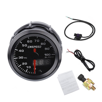 

12V 7 Colors Pointer Meter Design Car Oil Pressure Gauge Universal Pointer Meter Digital Display