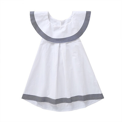 

Summer Fashion Baby Girls Casual Dress Cute Solid Color Ruffle Sleeveless Princess Dress