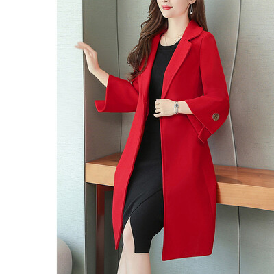

Toponeto Womens Winter Lapel Button Long Trench Coat Jacket Ladies Overcoat Outwear