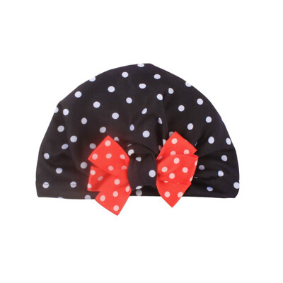 

New Baby Cotton Hat For Girls Boys Newborn Dot Printed Bowknot Hats Accessories Photography Props