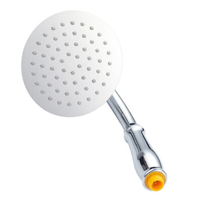 

6 Inch Bathroom Round Adjustable Handheld Plated Shower Head Water Saving ABS Silver Spray