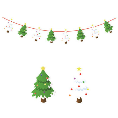 

Christmas Theme Series Pull Flag Household Cute Decoration Festive Party Supplies