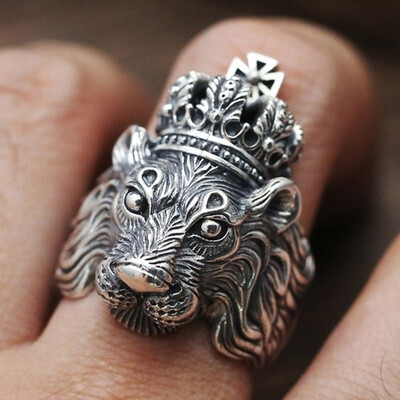 

Stainless Steel Gothic Punk Ring For Men Retro Male Stainless Steel Ring