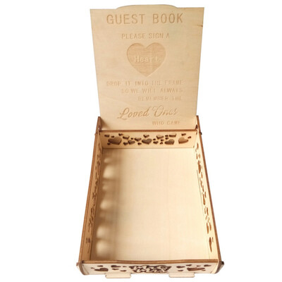

Party Wedding Guest Book Storage Box Wooden Card Boxes Decoration Birthday Supplies Heart Box